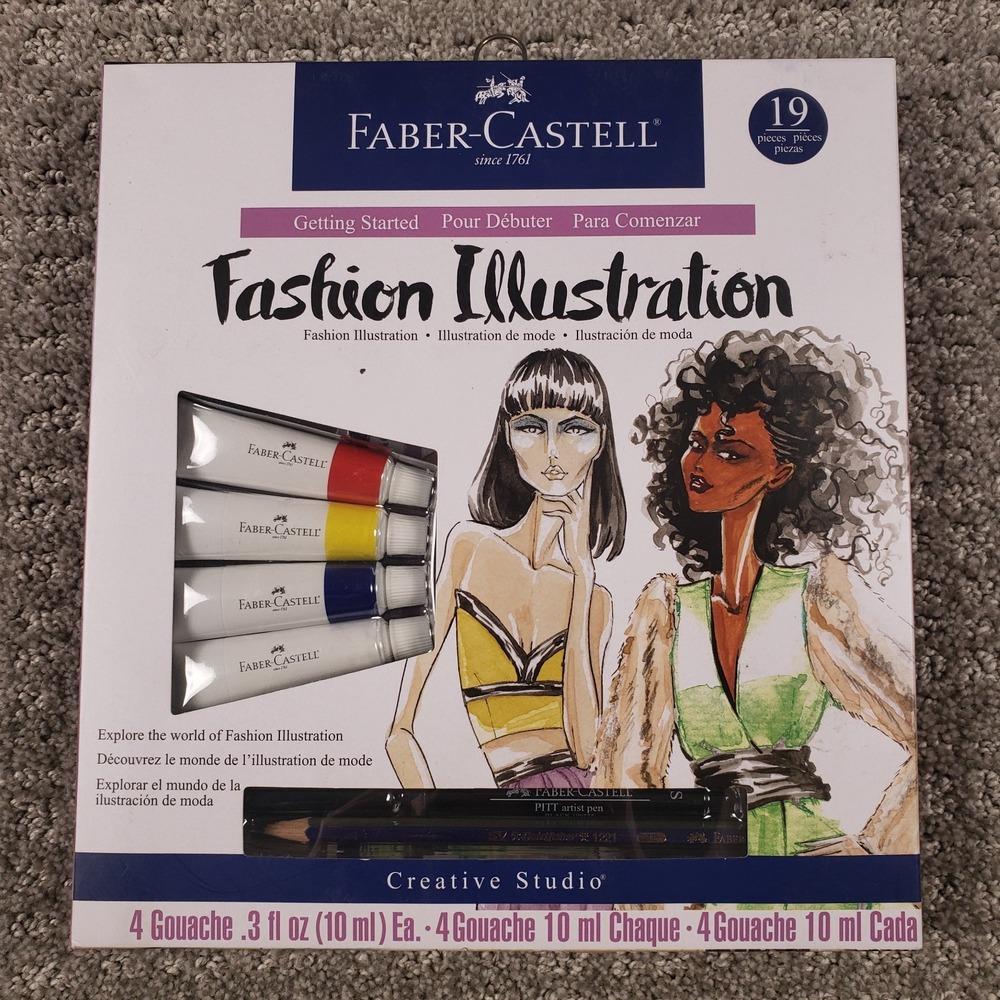 Faber-Castell Creative Studio Fashion Illustration set 19-piece kit Gouche